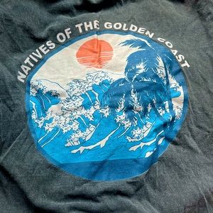 Brandy Melville oversized crop “Natives of the Golden Coast tee”